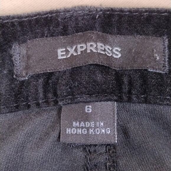 Express Cotton Spandex Formal Business Casual Regular Black Corduroy Pants - Picture 4 of 8